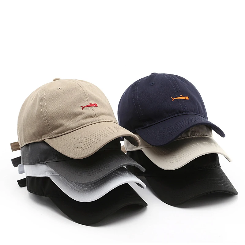 

Embroidry Fish Baseball Cap Men Women Baseball Cap Outdoor Sun Hat Adjustable Travel Cap Dad Hat H131