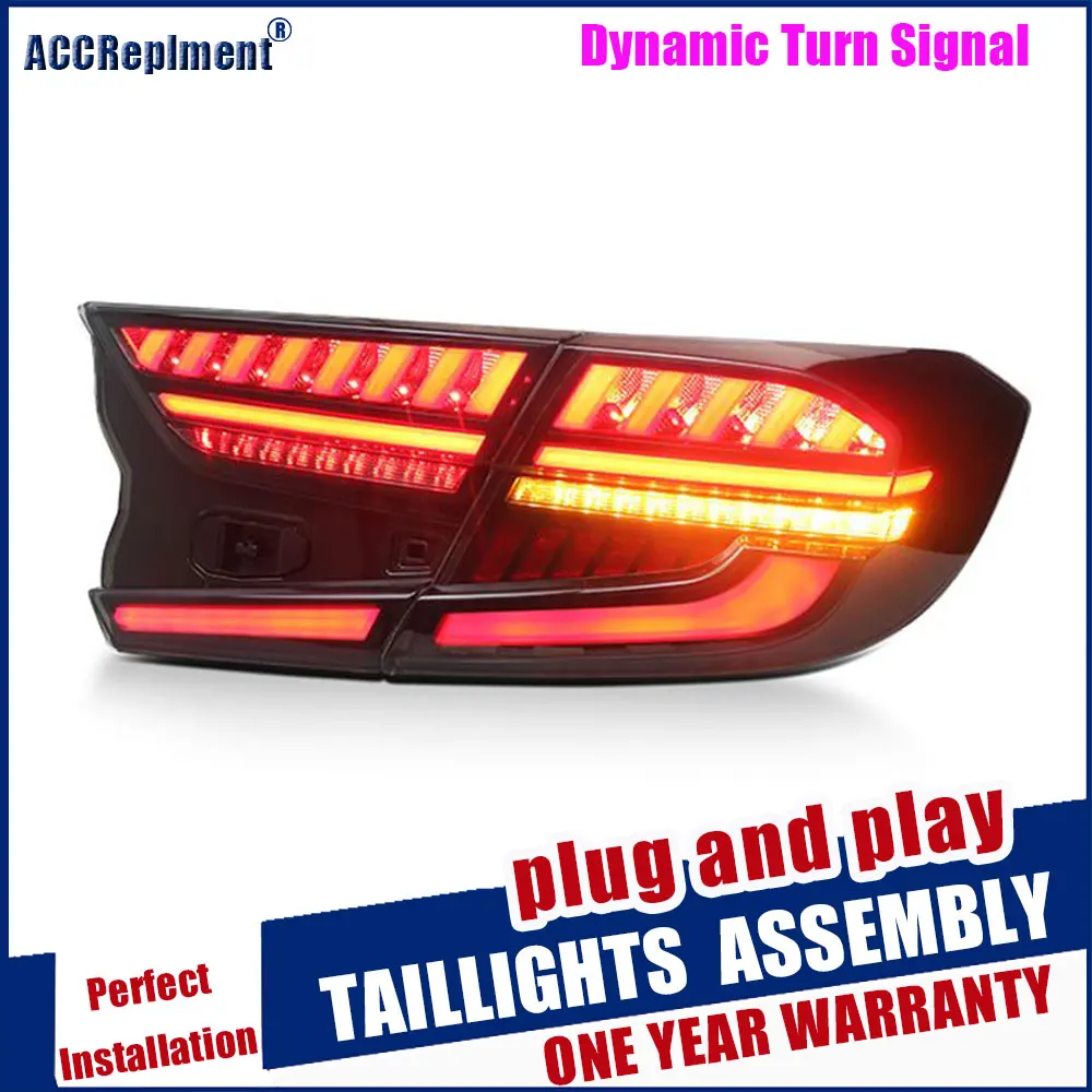 

Dynamic turn signal car taillights For Honda Accord 10 Taillights All LED DRL Running lights Fog light 2018-2020