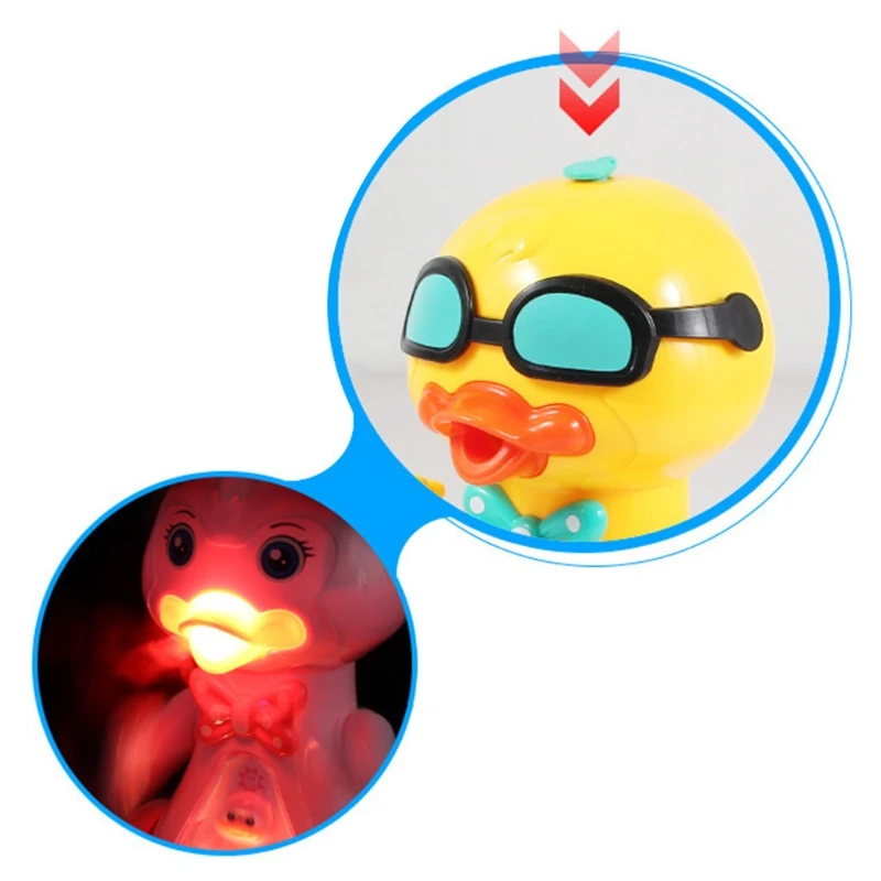 

Electric Duck Bubble Machine Spray Music Lighting Toys Automatic Bubble Blower A2UB