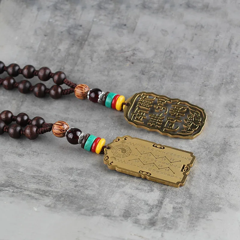 Этнический стиль ретро деревянный бисер свитер цепь ручной работы