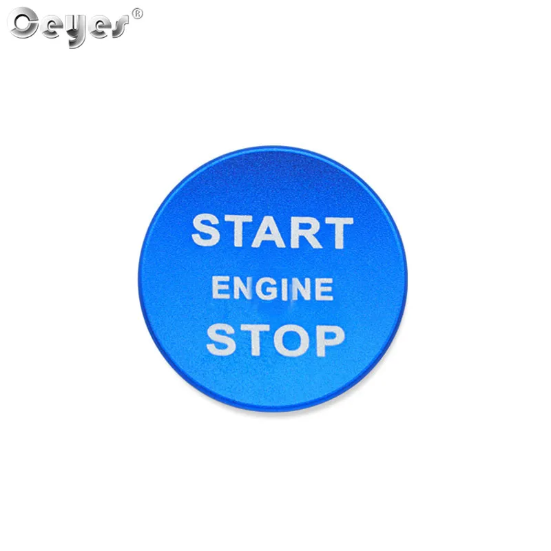 Blue Button Cover Ceyes аксессуары для стайлинга автомобилей Start Stop крышка кнопки запуска двигателя накладка наклейка чехол для Land Rover Discovery Sport 5 Range Rover - Название цвета: Blue Button Cover
