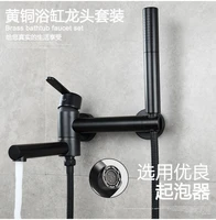 matte black bathroom faucet 2 function bathtub facuet wall mounting cold and hot shower faucet