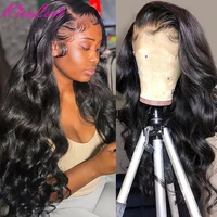 body wave 13x413x6 lace front human hair wigs preplucked brazilian hd transparent lace closure wig with baby hair remy kisslove