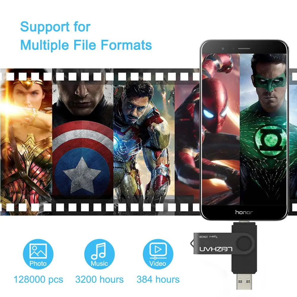 USB флеш накопитель LEIZHAN OTG 3 0 для Samsung S10 S9 S8 Google Pixel XL Huawei P30 P20 Type c|USB флэш-накопители| |