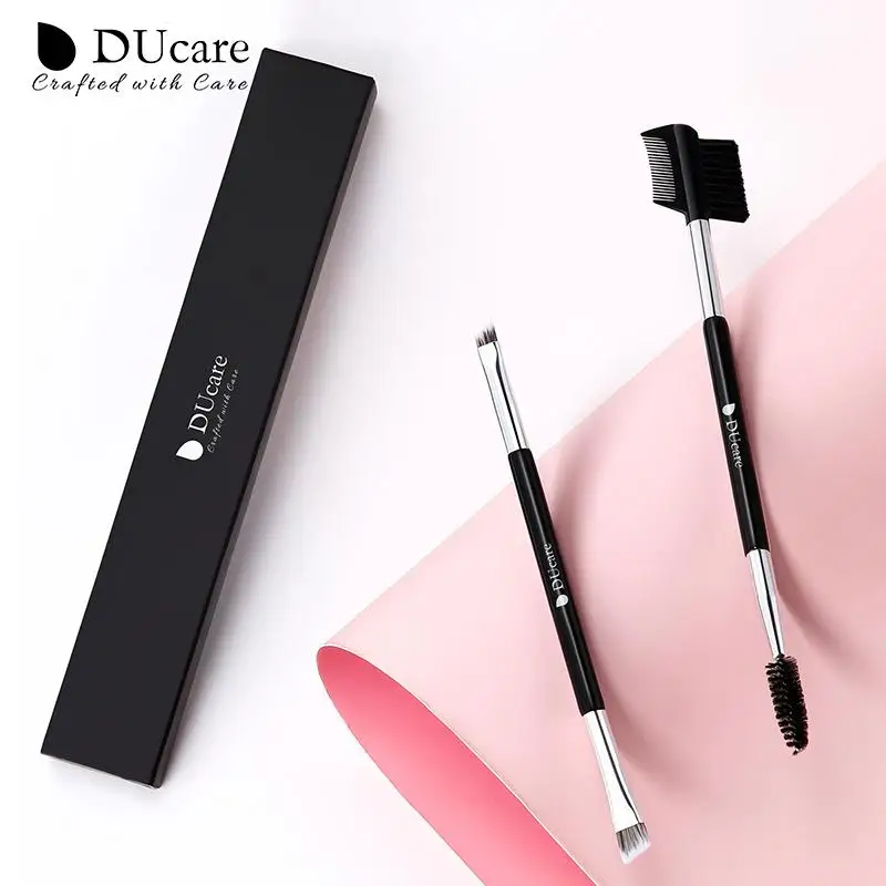 

DUcare 2pcs Double End Eyebrow Eyelashes Comb Professional Beauty Foundation Blending Eyeliner Eyeshadow Makeup Brushes Tools