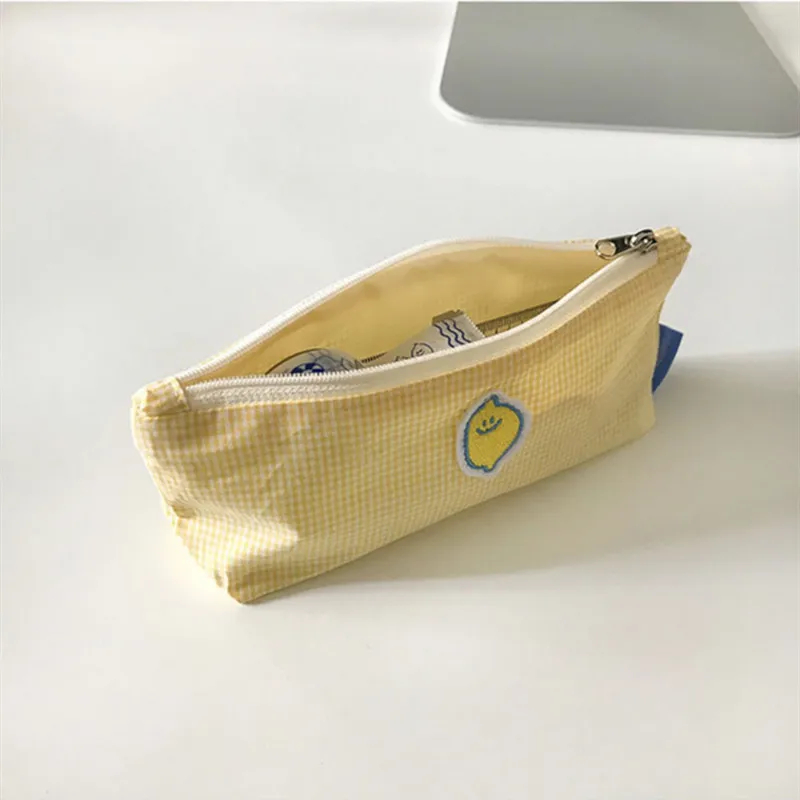 Симпатичный чехол для карандашей с лимоном простая сумка хранения сумка-клатч