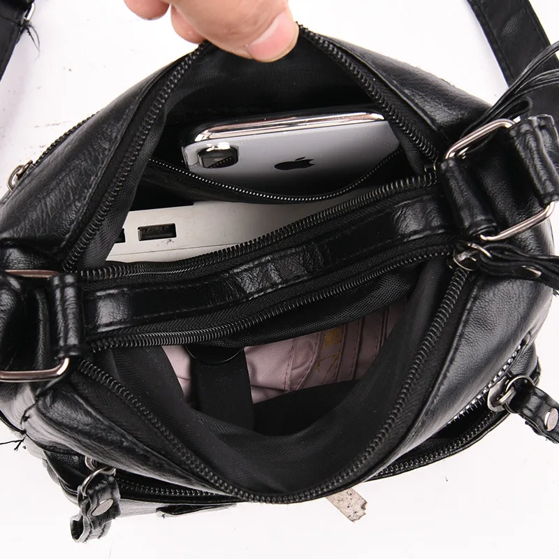 Сумки сумки на плечо для женщин маленькая мягкая кожаная сумка роскошные женские