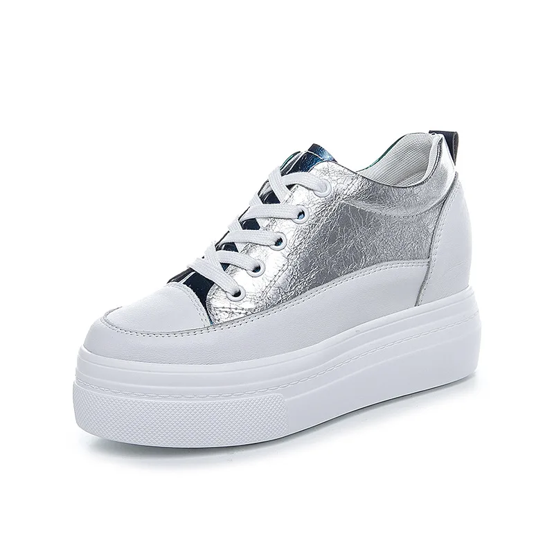 

Hidden Wedge White Shoes Female Wild Thick Summer Breathable Thick Leisure Muffin Wild Women's Shoes