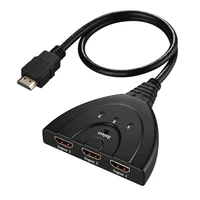 hdmi compatible switch 3 port 4k hd 3 in 1 out with high speed switcher splitter pigtail cable supports full 4k 1080p 3d player