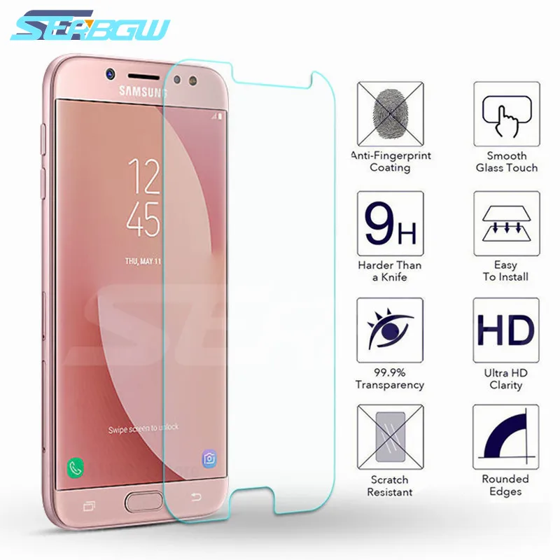 С уровнем твердости 9H Стекло для Samsung Galaxy A3 A5 A7 J3 J5 J7 A8 A6 плюс A9 Экран протектор Закаленное Стекло пленка