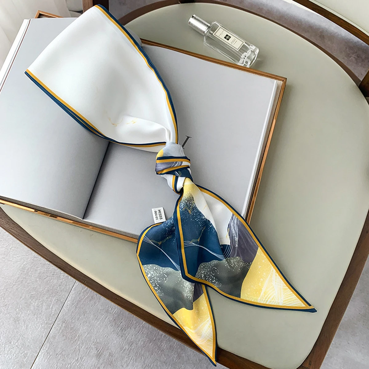 

6 colors women scarves bird pattern spring summer soft fashion shawls silk scarf headband bag accessaries