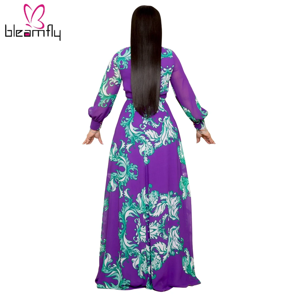 2019 женское осеннее платье бодикон с цветочным принтом длинное макси сексуальные