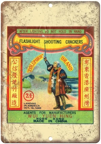 

Columbus Brand Firework Retro tin sign nostalgic ornament metal poster garage art deco bar cafe shop