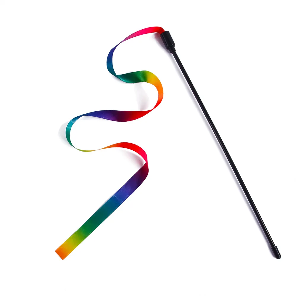 3 шт. кошка игрушки милый забавный красочный стержень тизер палочка Пластик для