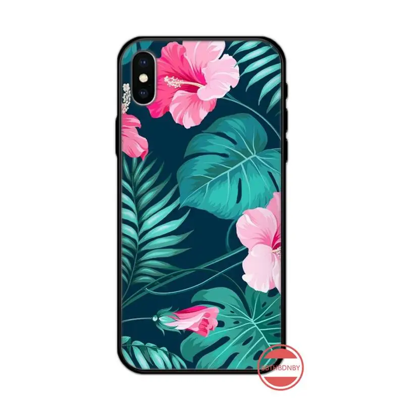 

Tropical green plant banana leaf leaves luxury Phone Case shell for iPhone 11 12 pro XS MAX 8 7 6 6S Plus X 5S SE 2020 XR