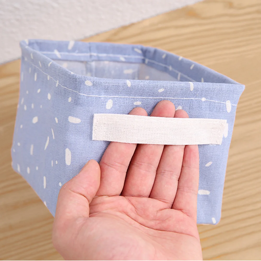 

Folding Desktop Storage Basket Container Organizer Fabric Storage Boxes Storage Bags for Sundries Underwear Kids Toy Home Office