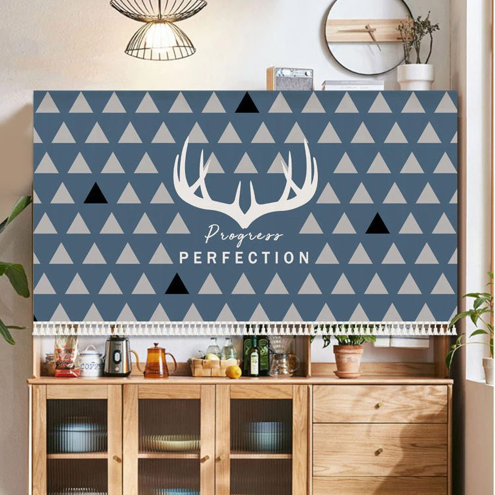 

Nordic Colorful Dustproof Short Kitchen Curtain Cabinet Storage Shelf Wardrobe Cover Half Curtain Door Curtain Home Decor