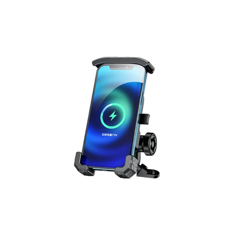 

2in1 Waterproof Motorbike USB C PD Fast Charger Wireless Charger Mount Holder for i-phone Sam-sung 3.5-6.5" mobile phone