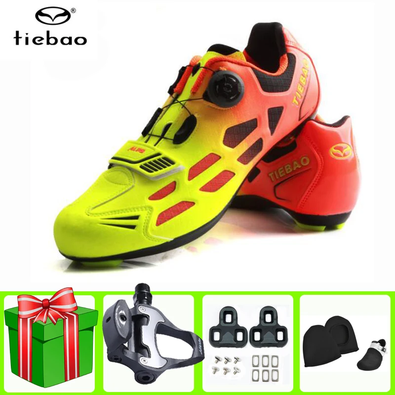 

TIEBAO Road Cycling Shoes Add Pedal Set Sapatilha Ciclismo Men Sneakers Women Zapatillas Deportivas Hombre Breathable Bike Shoes