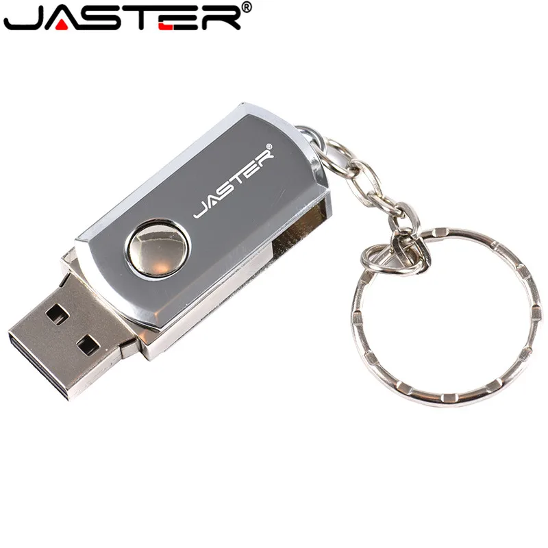 JASTER поворотный USB флеш-накопитель из нержавеющей стали брелок 4 ГБ 8 16 32 64 128 usb