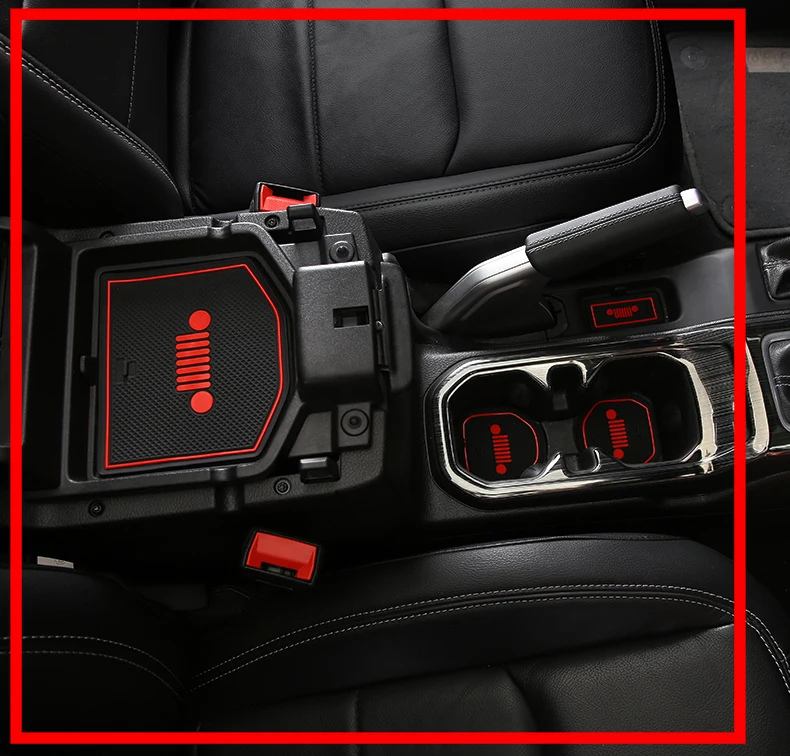 Противоскользящий коврик для Jeep Wrangler салона автомобиля силиконовый