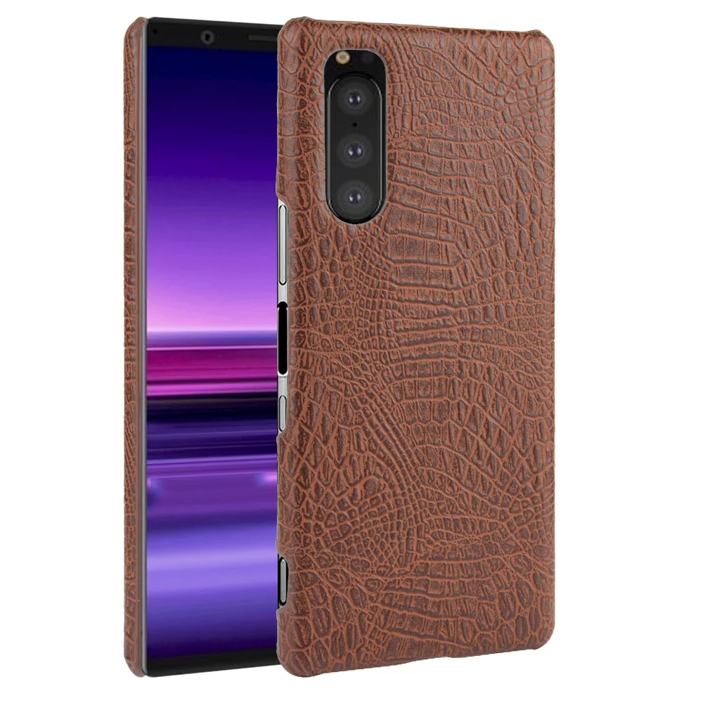 Из крокодиловой кожи с узором под змеиную кожу телефонные чехлы для sony Xperia 2 1 20 10