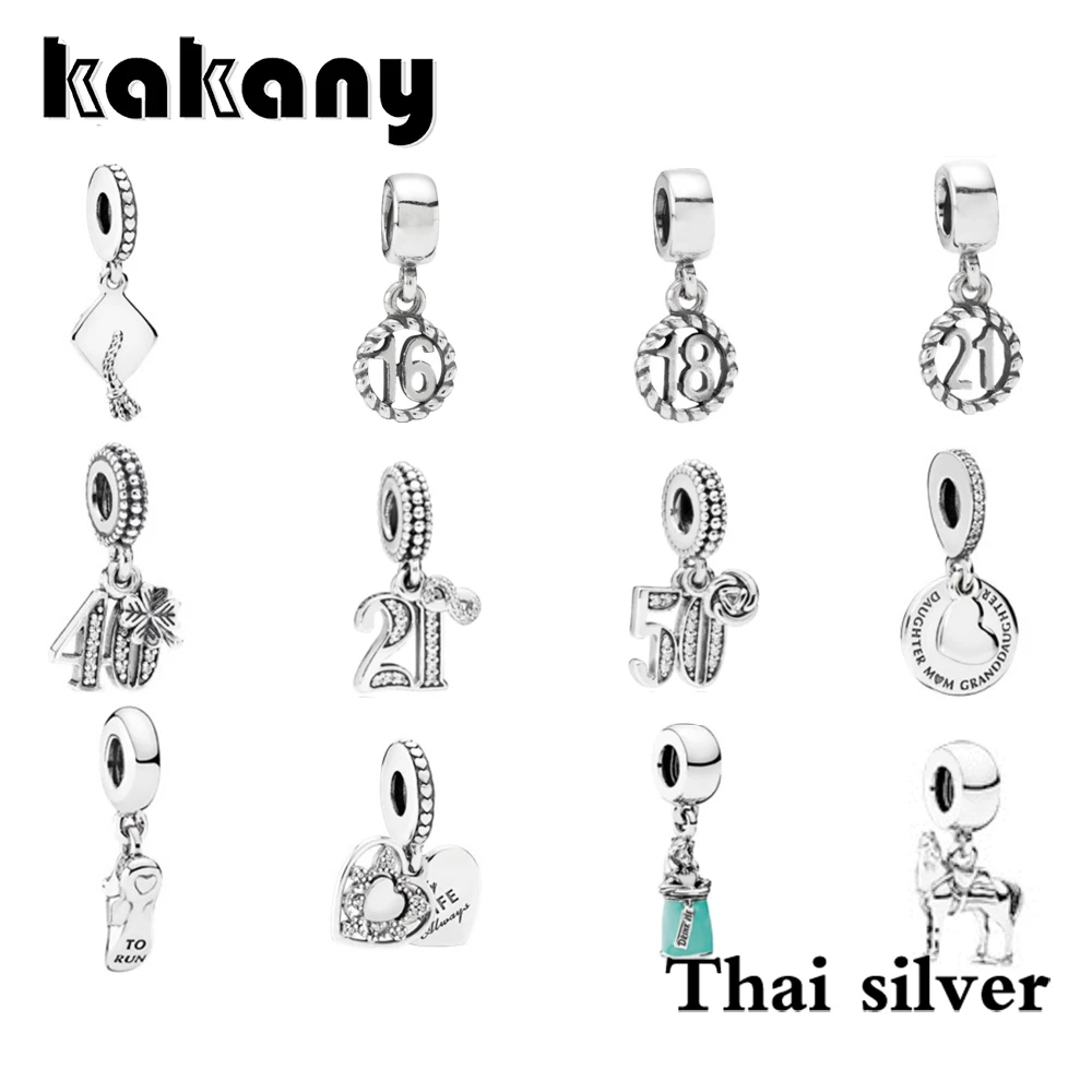 

Thai Silver Retro Generous Temperament Letter Love Horse Shoes Anniversary Celebration Pendant Limited Edition Collection