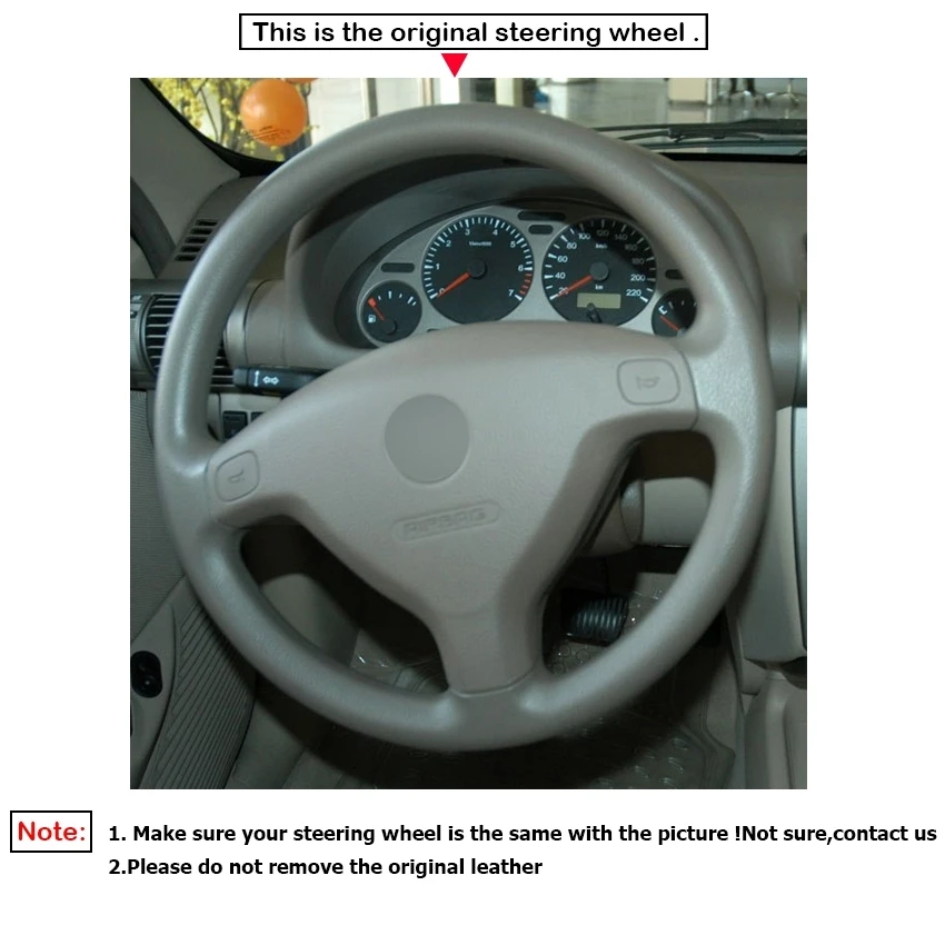 GKMHiR DIY черного цвета из искусственной кожи чехол рулевого колеса автомобиля для