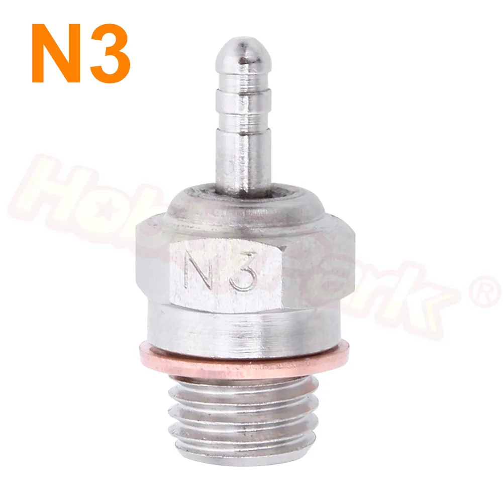 10 шт. Горячая/средняя Свеча зажигания свечи зажигания N3 3# N4#4 для Nitro RC автомобилей запчасти двигателя 1/8 1/10 грузовик Traxxas Hpi Himoto HSP 70117