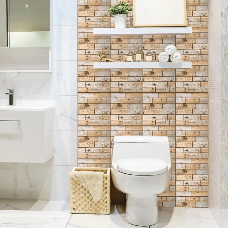 Большая сделка 30 см x самоклеящаяся плитка настенное Искусство Декор туалета 3D