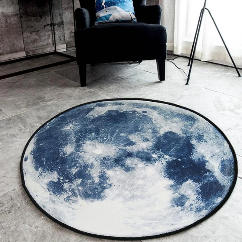 Новый ковер с принтом Галактики для гостиной круглый нескользящий коврик дома
