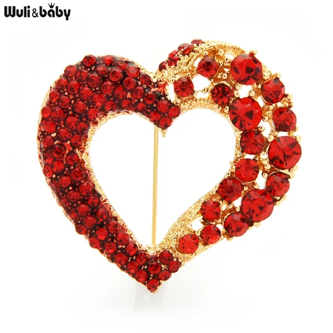 Wuli&baby двухцветные броши со стразами