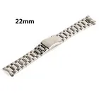 Ремешок для часов из нержавеющей стали, 18 мм, 20 мм, 22 мм, 24 мм, для мужчин, женский, мужской, цепочка для часов, стальной цвет