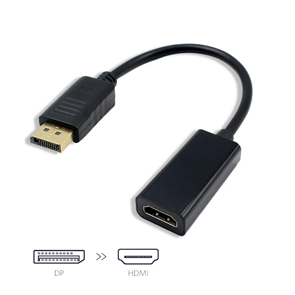 Для HP DELL порт дисплея ноутбука к HDMI кабель ПК папа женскому Кабель DP-HDMI 1080P адаптер