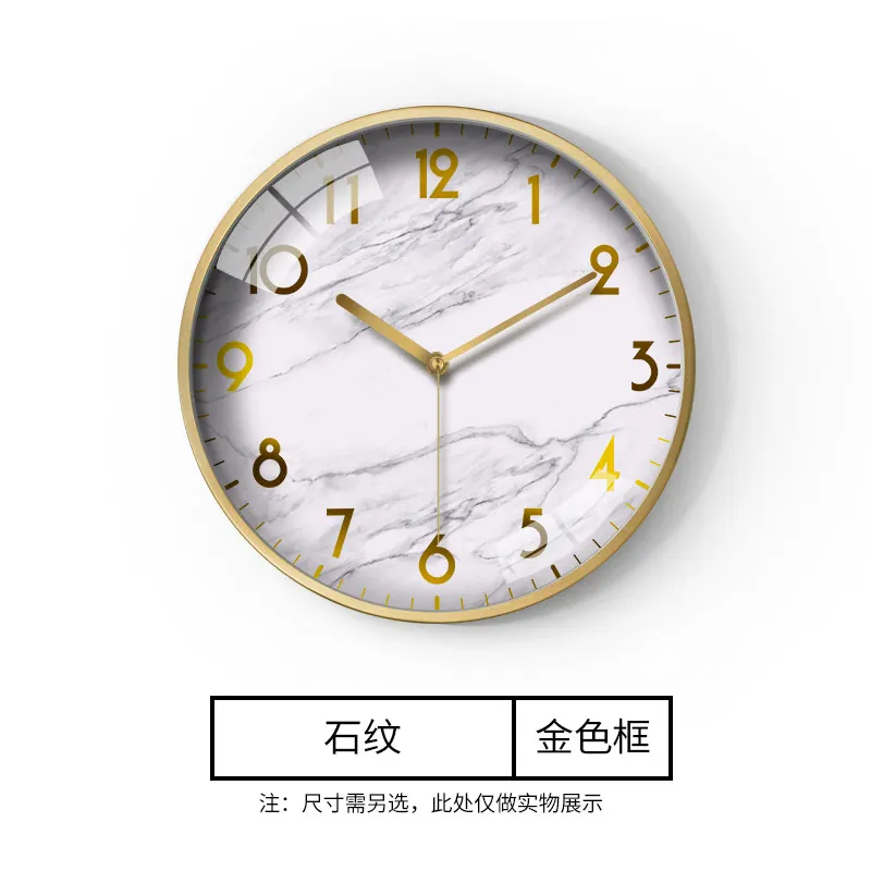 

Metal Fashion Wall Clock Silent Classic Nordic Round Simple Luxury Wall Clock Decoration Reloj De Pared Home Decor BD50WC