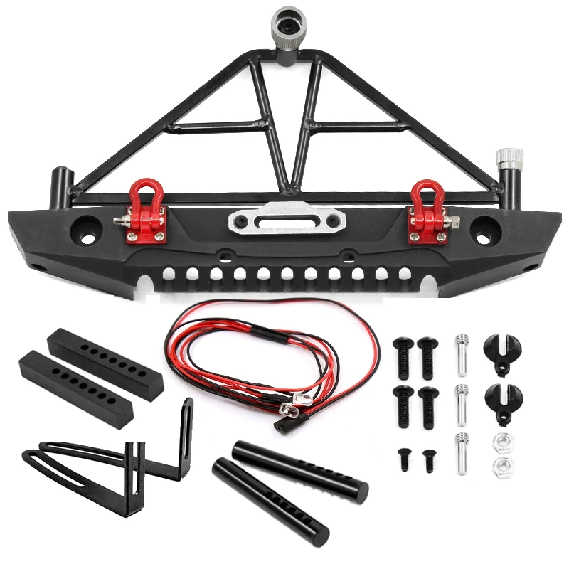 

Metal Rear Bumper with Lights for 1/10 Axial SCX10 AXAIL 90046 RC Crawler Car