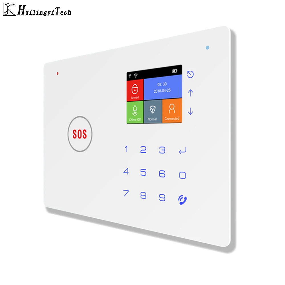 HuilingyiTech безопасность дома Sirena Alarma WiFi + GSM приложение управление датчик движения