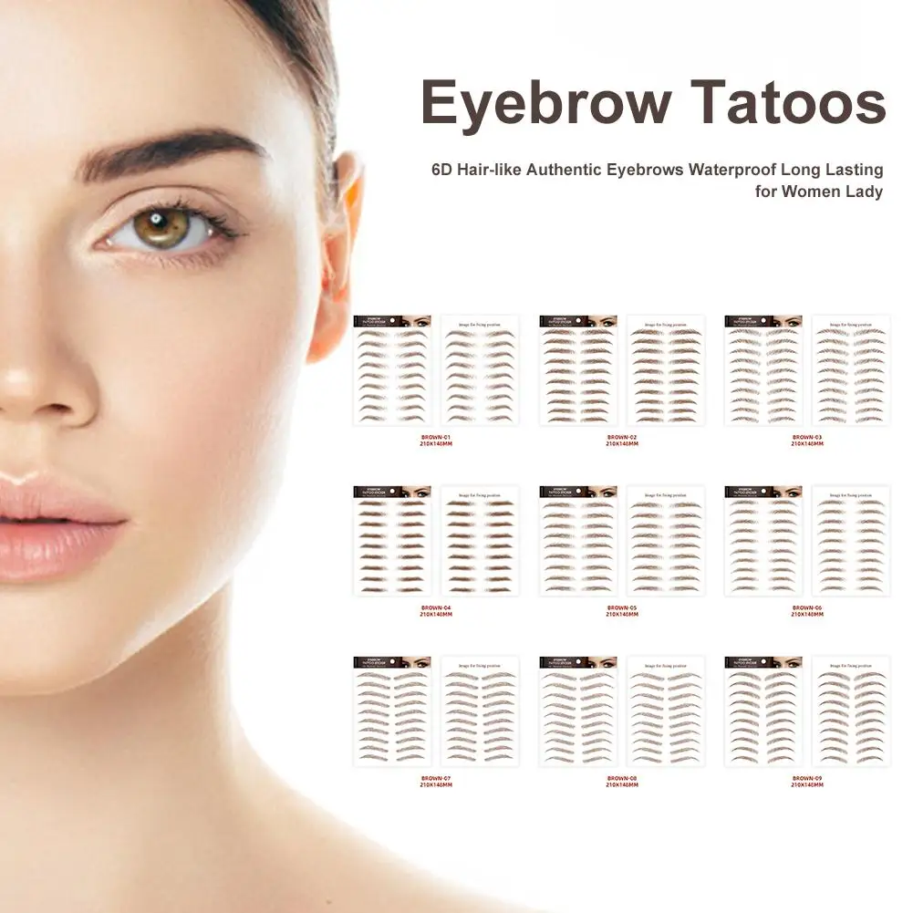 

NEW Eyebrows Makeup Waterproof Eyebrow Tattoo Sticker Long Lasting Natural Fake Eyebrow Stickers Cosmetics Makeup Cosmetic Tools