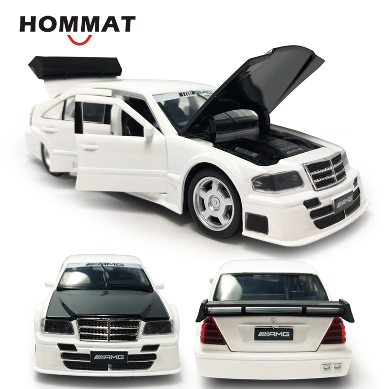 HOMMAT 1:32 Mercedes c класс AMG Модель двери автомобиля открытый автомобиль сплав литье под