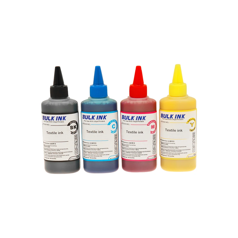 100 ml* 4 color C M Y K Textile Ink Set for Flatbed Printer use T-shirt | Компьютеры и офис