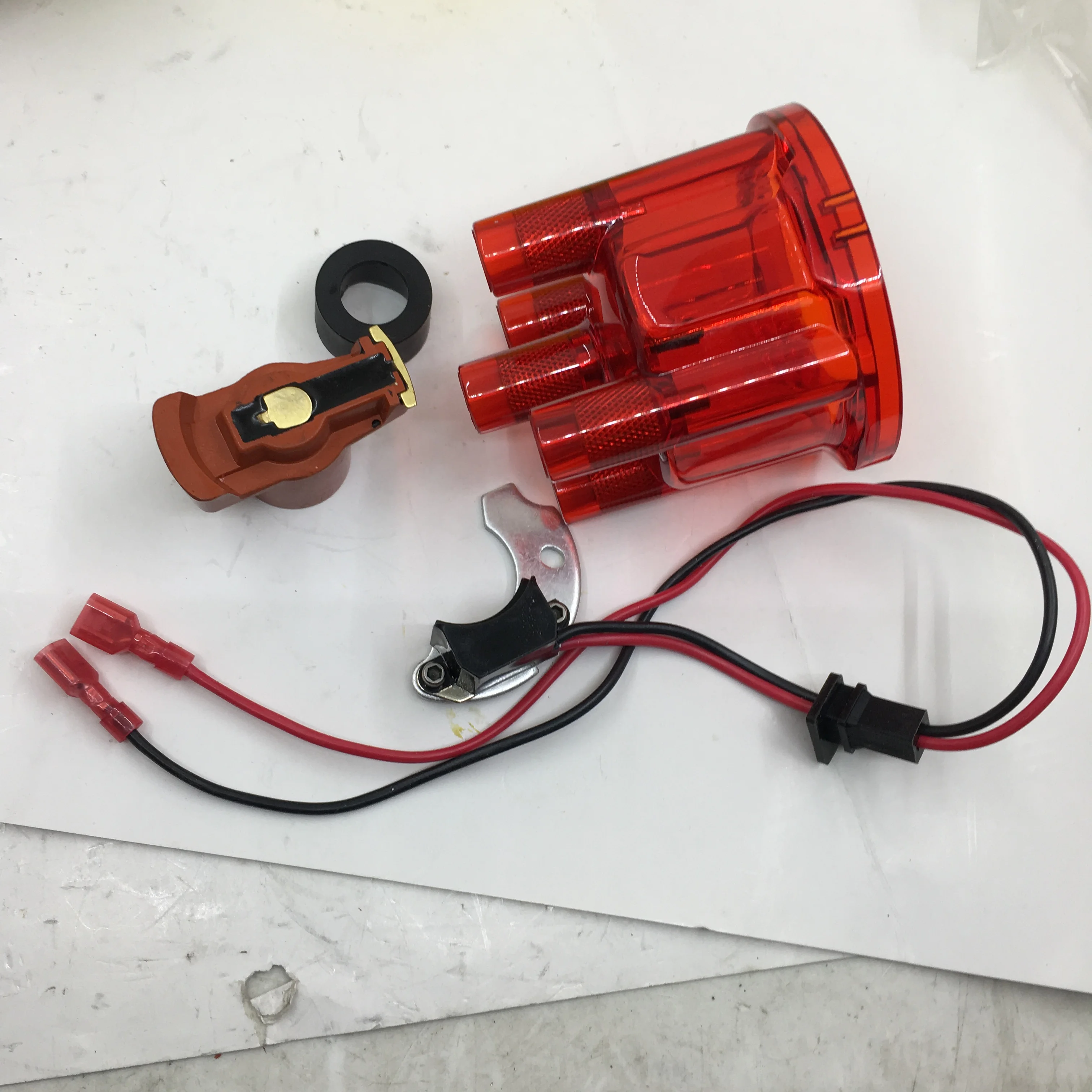 

SherryBerg electrical Electronic Ignition kit JFU4 + Distributor red color Cap & Rotor for Ford Pinto for bosch distributor EMPI
