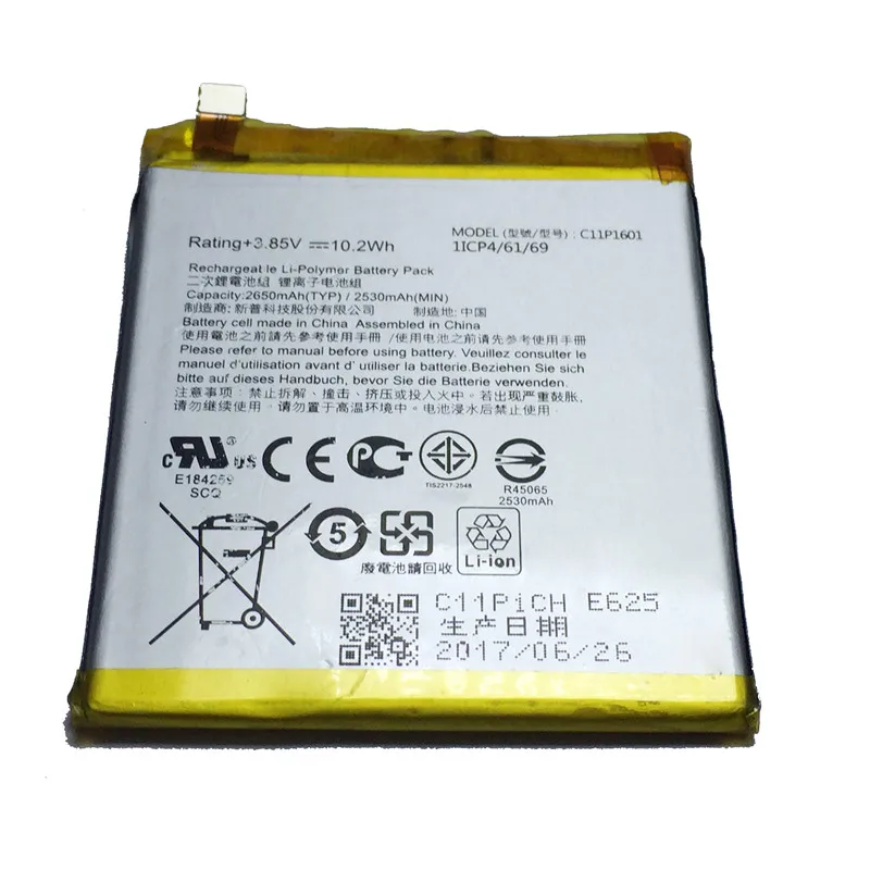 Высококачественная фотобатарея C11P1601 для ASUS ZENFONE 3 ZENFONE3 ZE520KL Z017DA ZenFone Live ZB501KL A007 2650