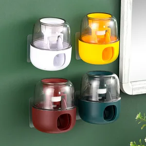 toothpaste squeezer automatic dispenser holder bathroom accessories wall mount bathroom products gadgets reusable for kids home free global shipping