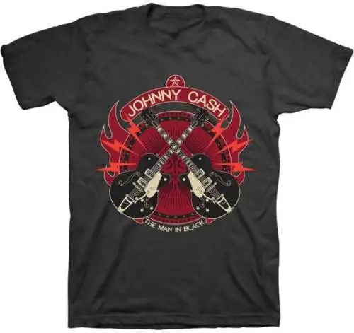 

Johnny Cash E-Gitarren T-Shirt S-2XL Neu Offiziell Merchtraffic WarenNovelty Cool Tops Men Short Sleeve T shirt