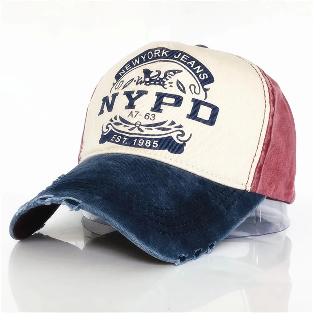 

Brand Cowboy Broken Hole cap baseball cap fitted hat Casual cap 5 panel hip hop snapback hats wash cap for men women unisex