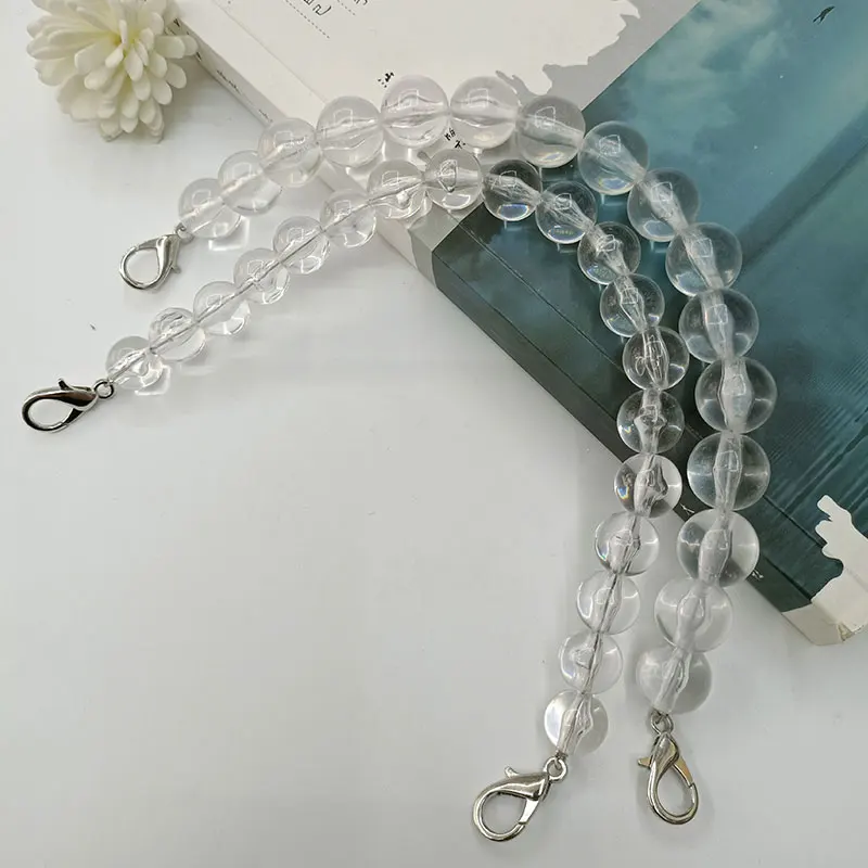 

Transparent Bead Handle Exquisite All-match Transparent Bag Chain Simplicity Atmosphere Bag Chain Acrylic Women Bag Accessories