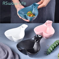 household tableware creative japanese ceramic dish fries snack plate dipping sauce dish heart shaped candy dishes