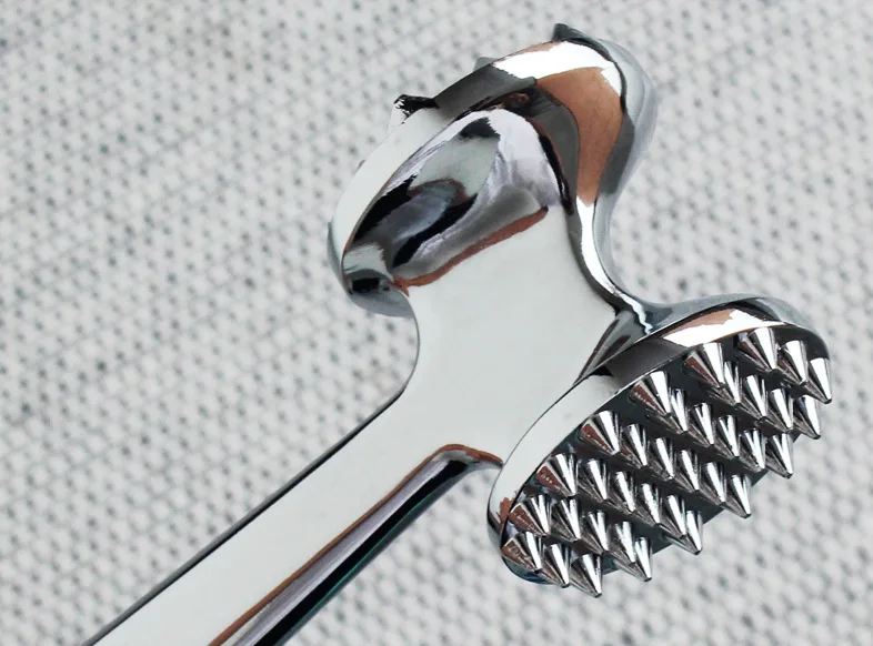 

Portable stainless steel meat tenderizer household kitchen tool steak tenderizer double-sided loose pork beef meat hammer