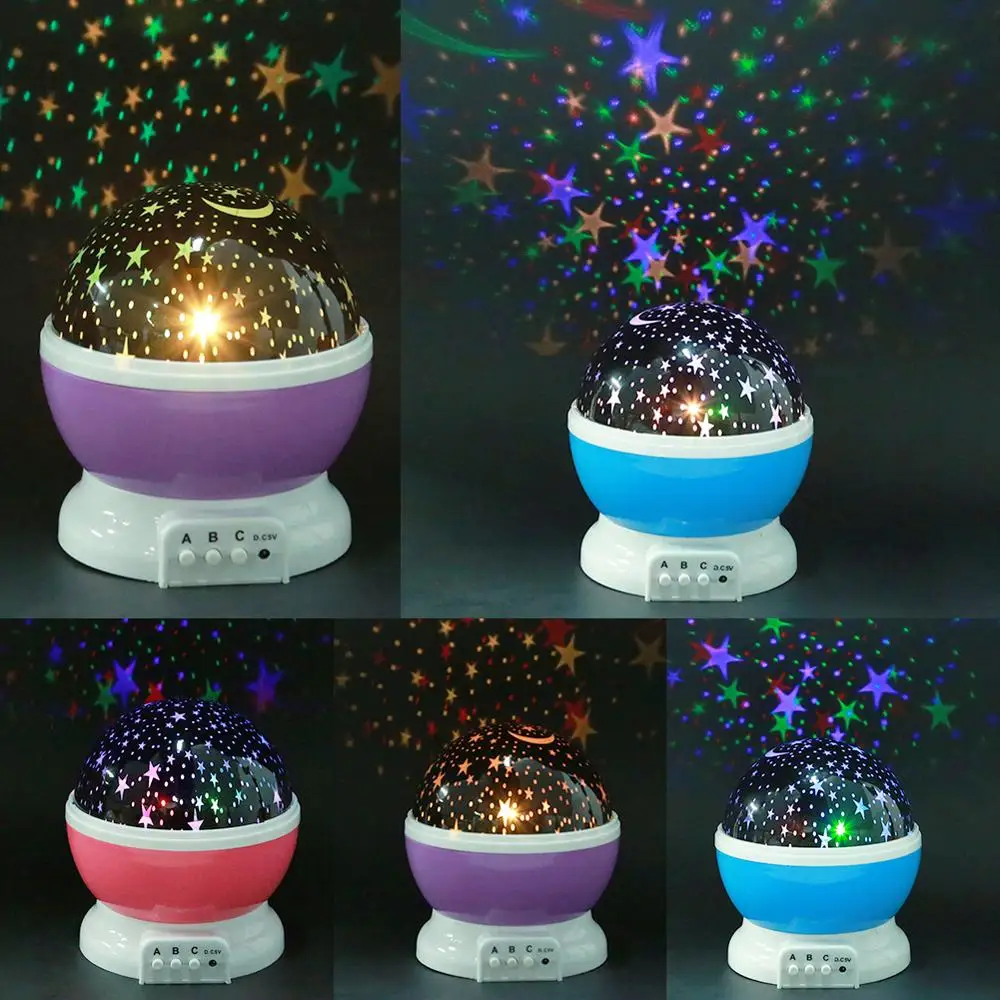Ночной светильник светодиодный вращающийся проектор звездный ночник проекционный светодиодный светильник s для детской спальни украшение детский подарок