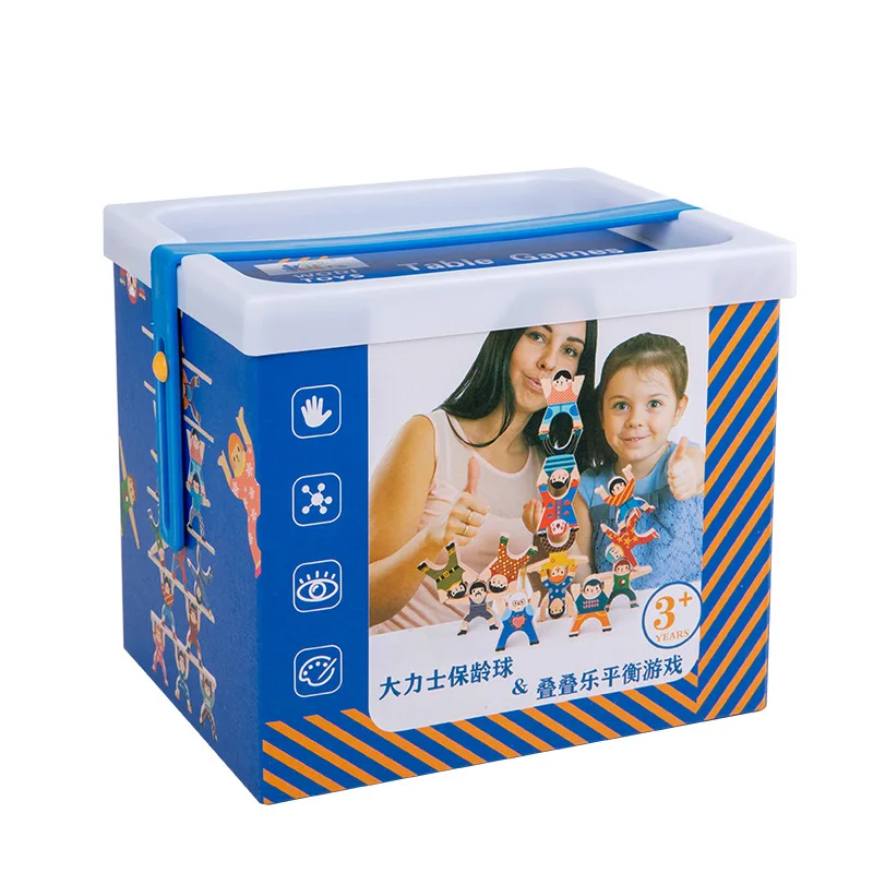 

Wooden Hercules Children's Puzzle Diy Building Block Stacking Balance Parent Child Interaction Children's Toys Gifts